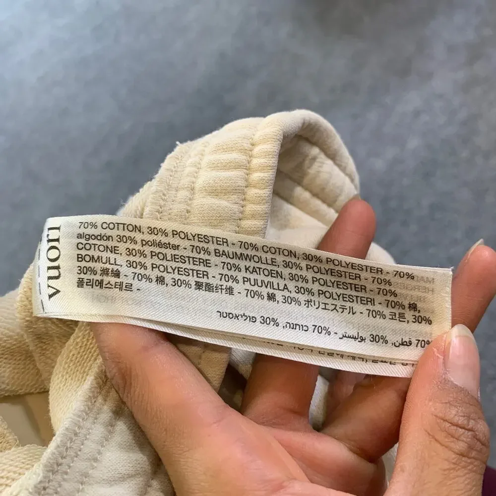 Vuori Sweatpant Women S Small Cream Sedona French Terry Drawstring *READ